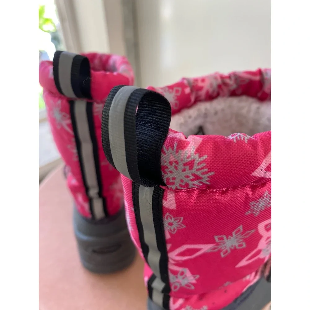 Northside Snow Boots Kids Size 11 Pink Excellent Thinsulate Insulated Snowflake